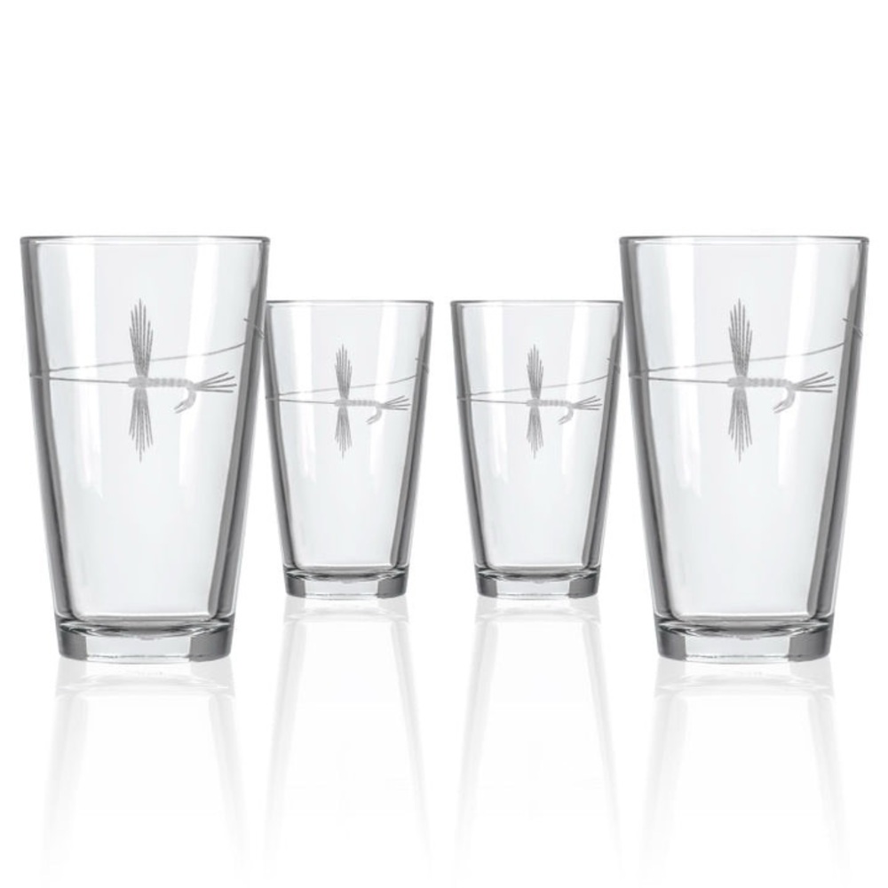 Fly Fishing Pint Glasses (Set of 4)